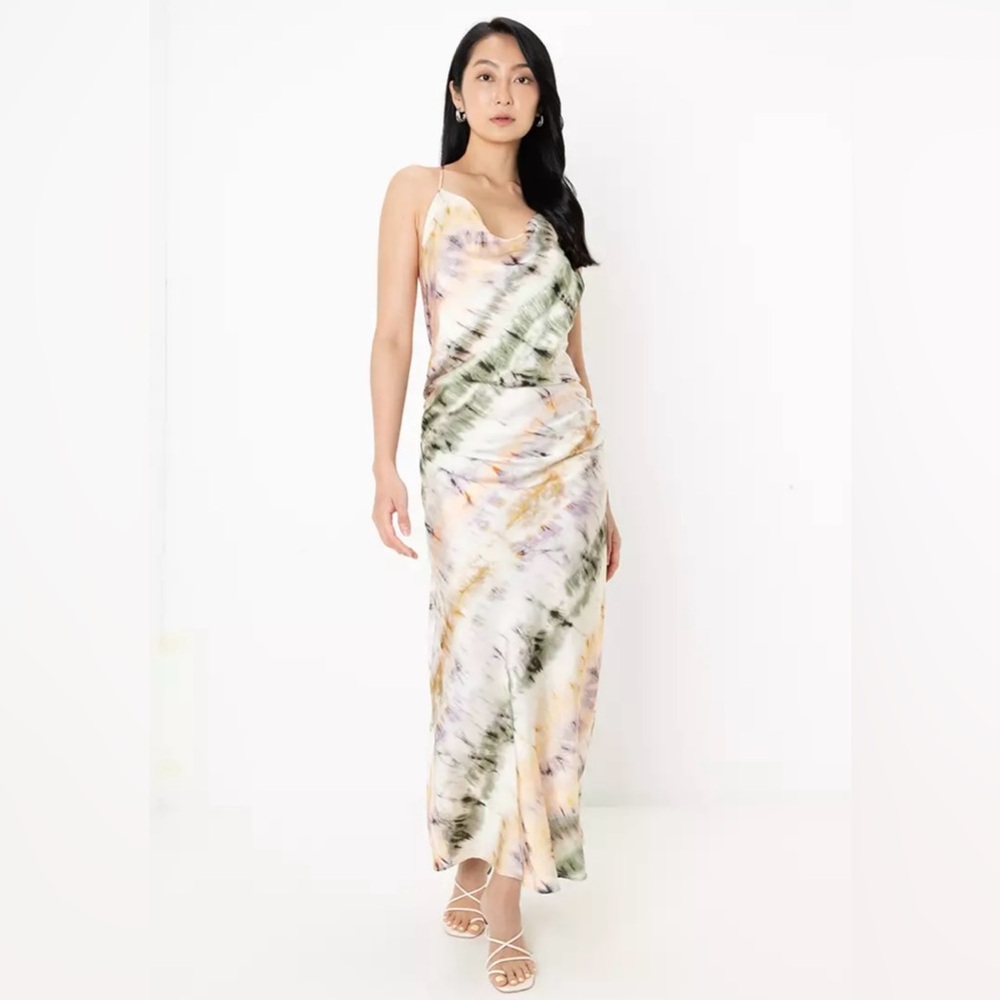 Zara | Satin Effect Tie-Dye Dress
